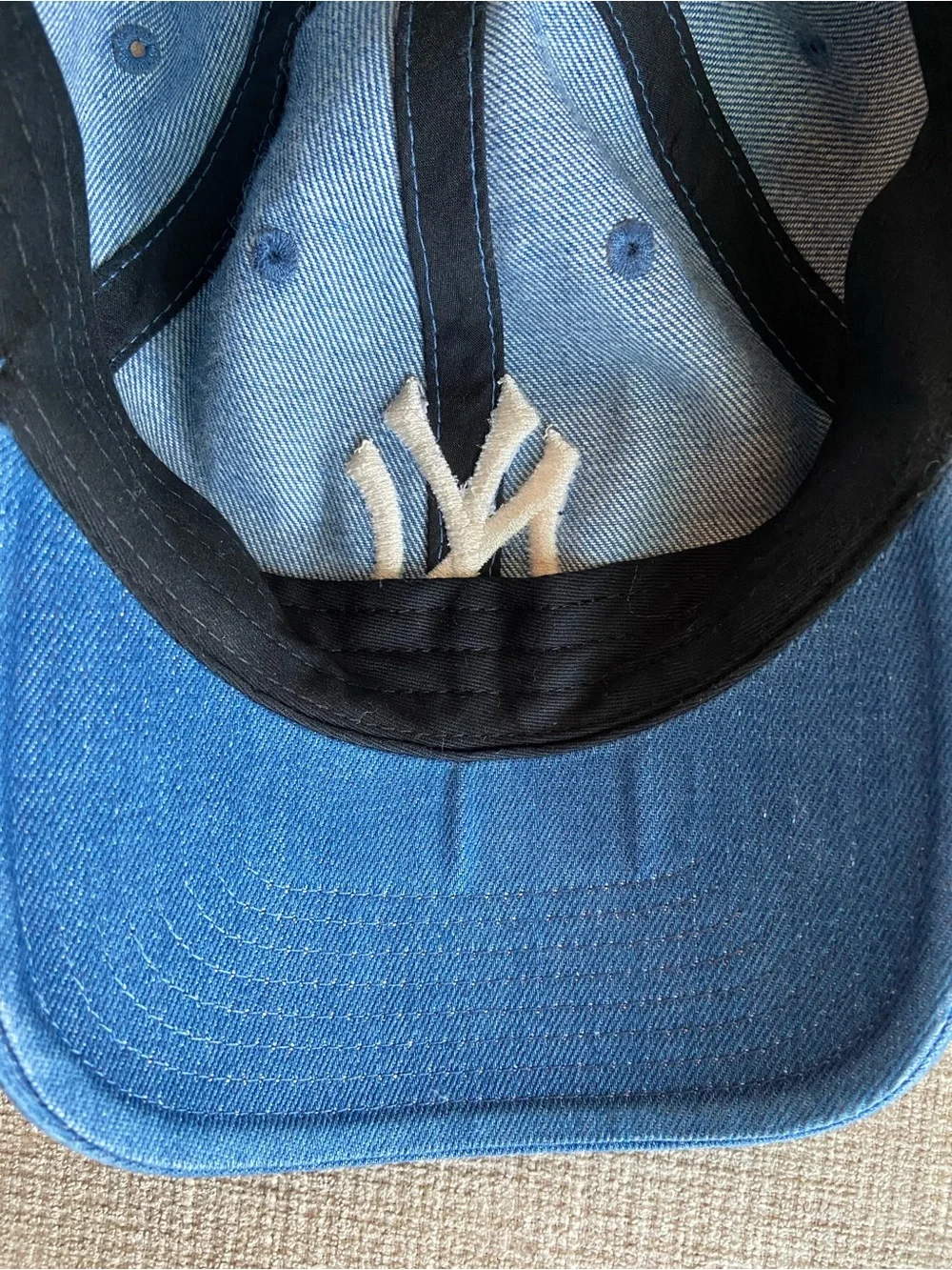 '47 New York Yankees Denim Baseball Hat One Size Blue Denim